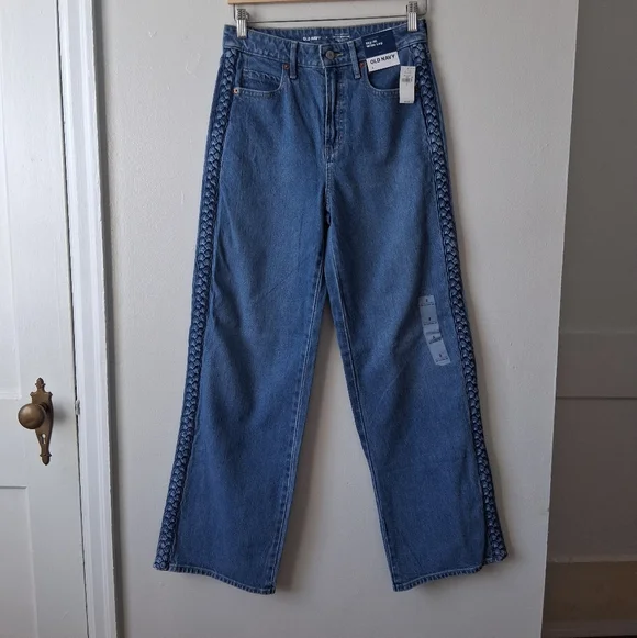 Old Navy Jeans With Braided Detail Cotton & Lyocell Mix - Picture 1 of 8